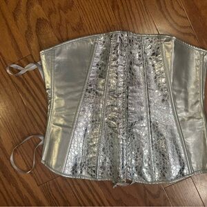 Silver Corset Top